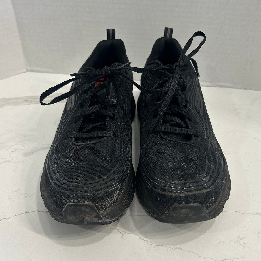 Skechers Work Shoes Womens 9.5 Black Slip Resistant Non Slip Lace Up Work